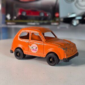 Loose Tootsietoy Honda Civic Orange Thrush 1970s Vintage USA Diecast